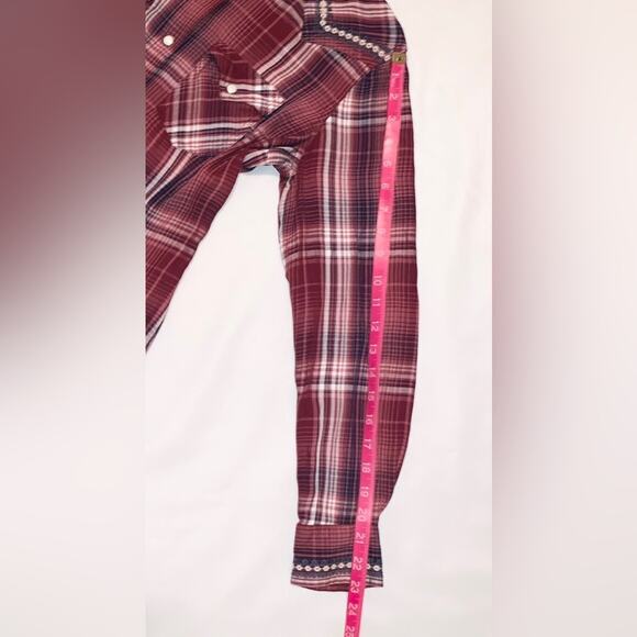 WRANGLER RETRO Plaid Classic Shirt WESTERNCORE, White Snap Buttons, Sz. Small - Picture 12 of 13